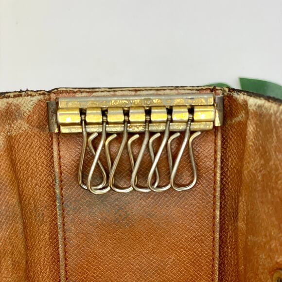 Louis Vuitton 6 Key Chain Holder SLG LV Monogram Print Wallet Keychain Canvas - Picture 9 of 15